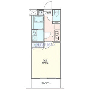 1K 間取り図