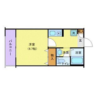 1K 間取り図