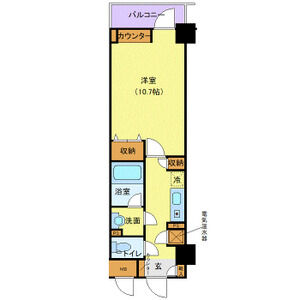 1K 間取り図