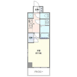 1K 間取り図