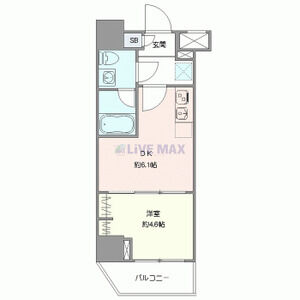 1DK 間取り図