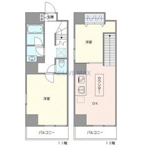 2DK 間取り図