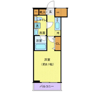 1K 間取り図