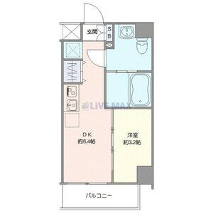 1DK 間取り図