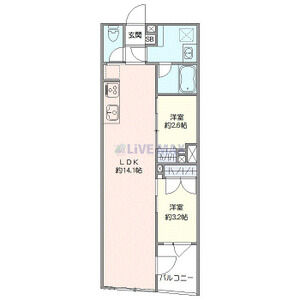 2LDK 間取り図