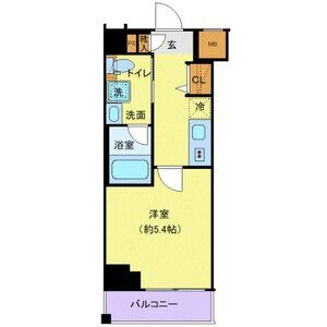 1K 間取り図