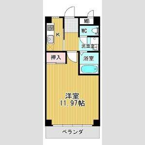 1K 間取り図