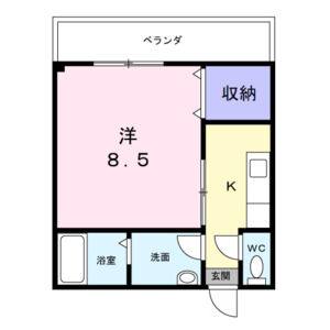 1K 間取り図