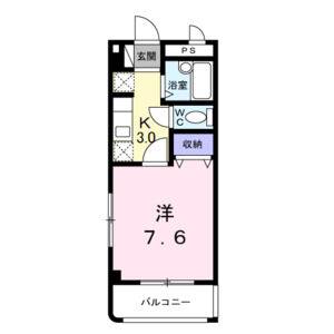1K 間取り図