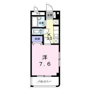 1K 間取り図