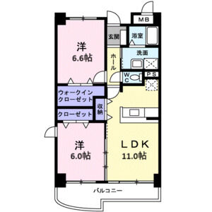 2LDK 間取り図