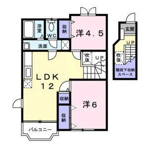 2LDK 間取り図