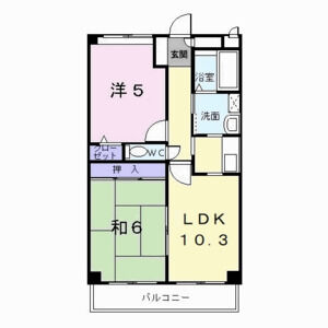 2LDK 間取り図