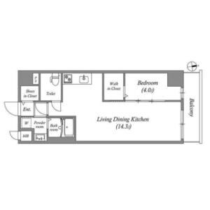 1LDK 間取り図