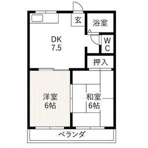 2DK 間取り図