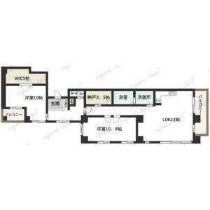 2LDK 間取り図