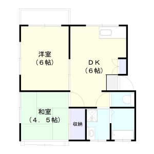 2DK 間取り図