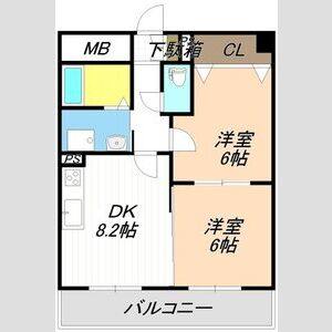 2LDK 間取り図