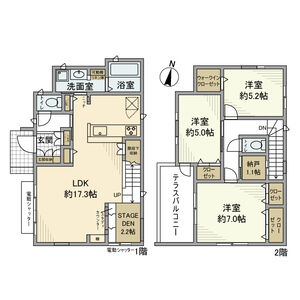 3LDK 間取り図