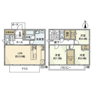 3LDK 間取り図