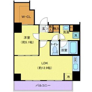 1LDK 間取り図