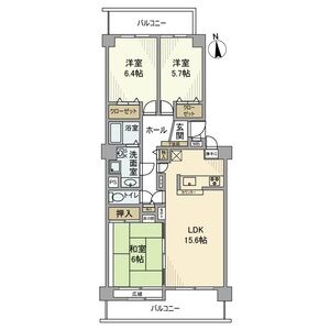 3LDK 間取り図