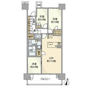 3LDK 間取り図