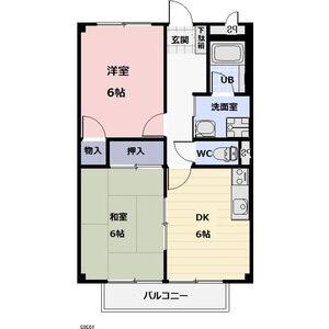 2DK 間取り図