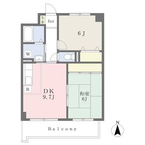 2DK 間取り図