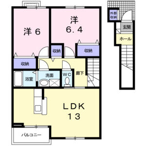 2LDK 間取り図