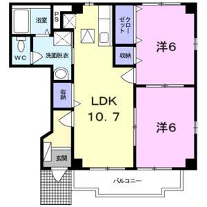 2LDK 間取り図