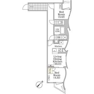 2DK 間取り図