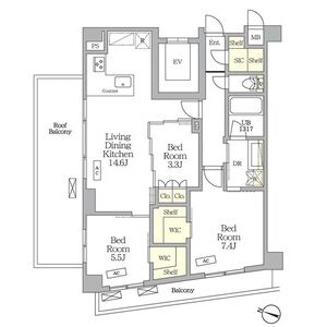 3LDK 間取り図