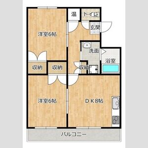 2DK 間取り図