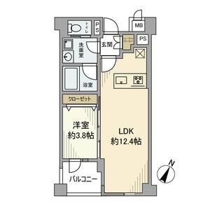 1LDK 間取り図