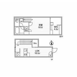 1LDK 間取り図