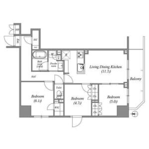 3LDK 間取り図