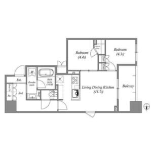 2LDK 間取り図