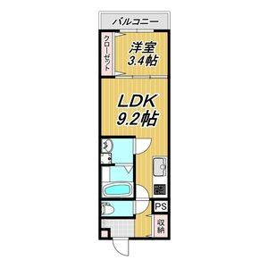 1LDK 間取り図