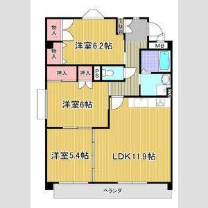 3LDK 間取り図
