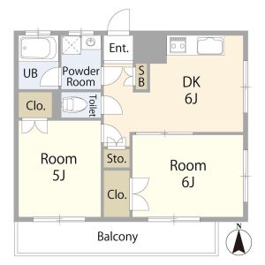 2DK 間取り図