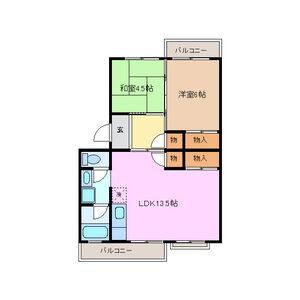 2LDK 間取り図
