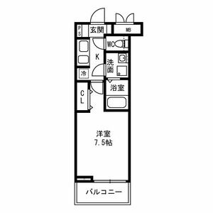 1K 間取り図