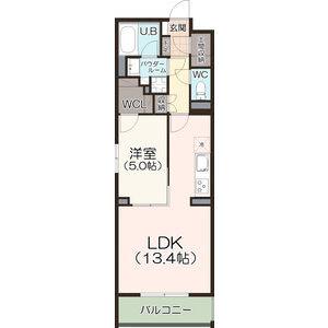 1LDK 間取り図