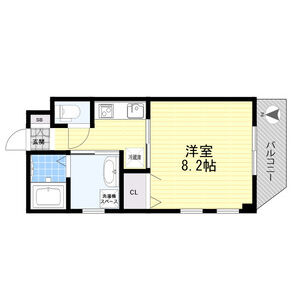 1K 間取り図