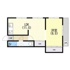 1LDK 間取り図