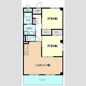 2LDK 間取り図