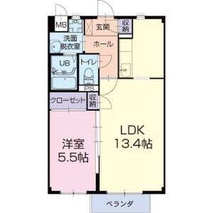 1LDK 間取り図