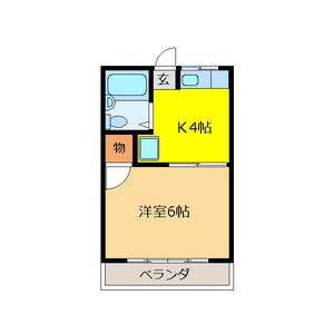 1K 間取り図