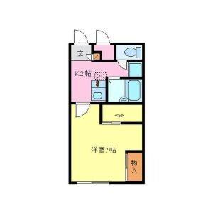 1K 間取り図